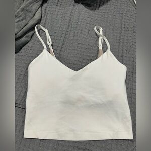 white lululemon cropped align tank